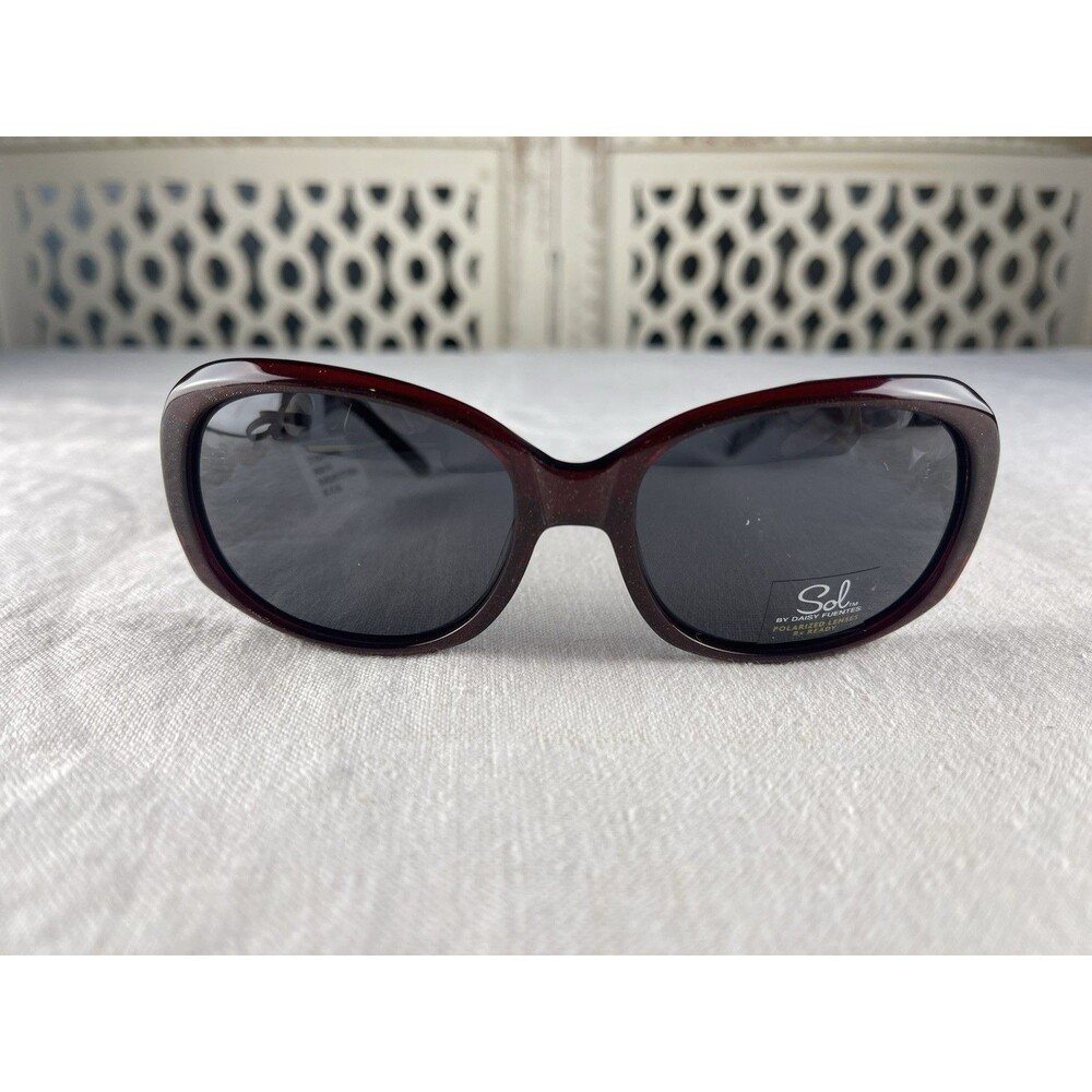 NWT Sol Daisy Fuentes Womens Rxable Sunglasses Burgundy